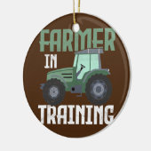 Boer in de opleiding Boerderij voor de veehouderij Keramisch Ornament (Links)