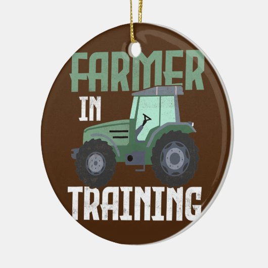 Boer in de opleiding Boerderij voor de veehouderij Keramisch Ornament (Links)