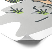 Boer in een rijstveld Poster (Hoek)