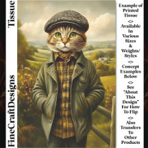 Boer Kattenportret in Landschap CM1 Decoupage