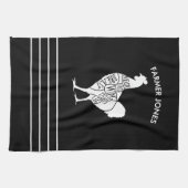 Boer Kippenvlees Snijdt Keuken Handdoek – Slager (Horizontaal)