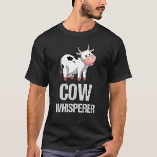 Boer Koe Fluisteraar Veehouderij Boerderij Dieren T-shirt