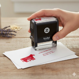 Boer Koe Silhouet Retouradres Zelfinktende Stempel