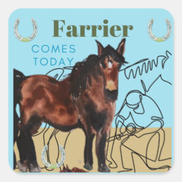 boer komt vandaag vierkante sticker