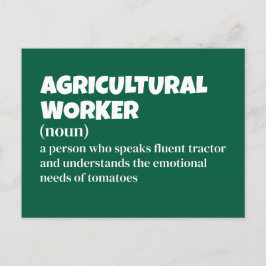 Boer & landarbeider - Grappige definitie Feestdagenkaart