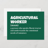 Boer & landarbeider - Grappige definitie Feestdagenkaart (Voorkant / Achterkant)