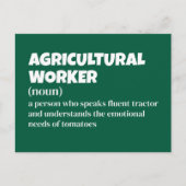 Boer & landarbeider - Grappige definitie Feestdagenkaart (Voorkant)