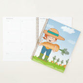Boer Meisje met Giant Carrot Tuinieren Planner (Display)