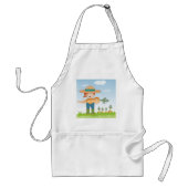 Boer Meisje met Giant Carrot Tuinieren Standaard Schort (Voorkant)