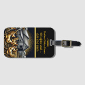 Boer met Brahma kippen bij zonsopgang Bagagelabel (Voorkant (horizontaal))