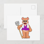 Boer met hark briefkaart (Voorkant / Achterkant)