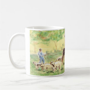 Boer met Mule en Sheep Koffiemok