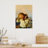 Boer met pompoen van Newell Convers Wyeth Poster (Keuken)