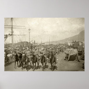 Boer-oorlog bij het Britse leger Poster