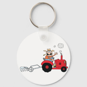 Boer op een tractorSleutelhanger Sleutelhanger