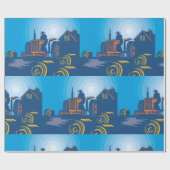 Boer op een trekker cadeaupapier (Vlak)