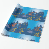 Boer op een trekker cadeaupapier (Uitgerold)