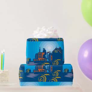 Boer op een trekker cadeaupapier