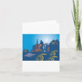 Boer op een trekker kaart (Voorkant)