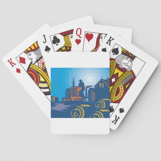 Boer op een trekker pokerkaarten (Achterkant)
