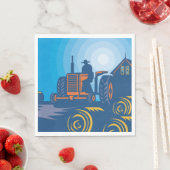 Boer op een trekker servet (Insitu)