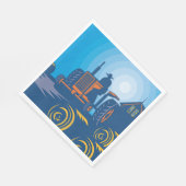 Boer op een trekker servet (Hoek)