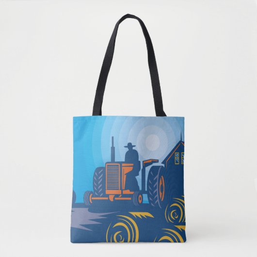 Boer op een trekker tote bag (Voorkant)