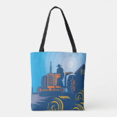 Boer op een trekker tote bag (Achterkant)