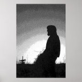 Boer op Sunset Poster (Voorkant)