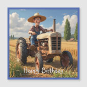 Boer op tractor (Voorkant)