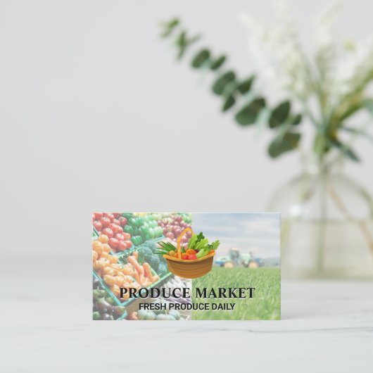 Boer op tractor | De standaard van de basiswinkel Visitekaartje (Staand voorkant)