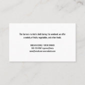 Boer op tractor | De standaard van de basiswinkel Visitekaartje (Achterkant)