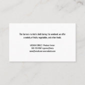 Boer op tractor | landbouwgrond visitekaartje (Achterkant)