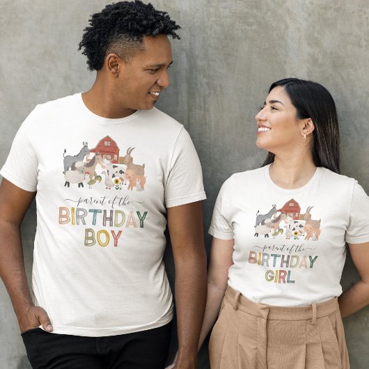 Boer ouder van het jarige meisje t-shirt