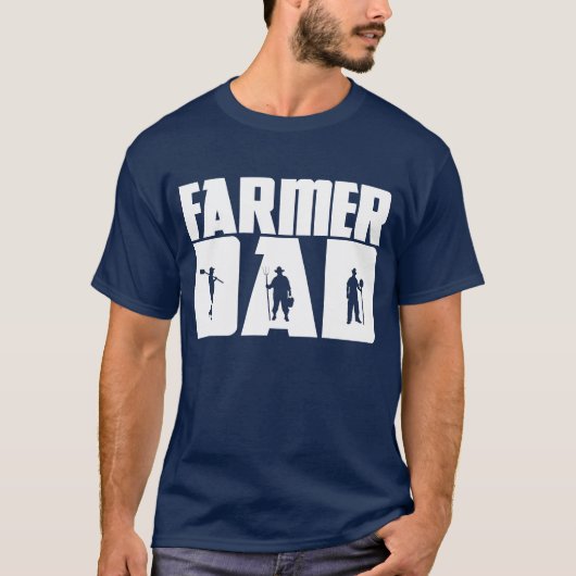 Boer papa - Boerderij Vaderdag T-shirt (Voorkant)