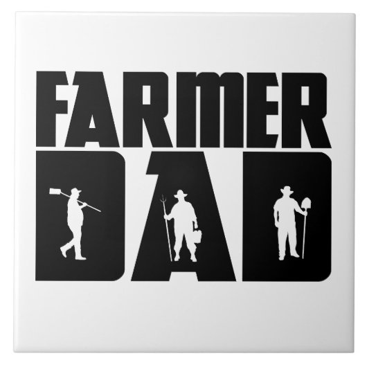 Boer papa - Boerderij Vaderdag Tegeltje (Voorkant)