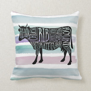 boer rundvleesvleeskartonnen snijdt kleine boer kussen