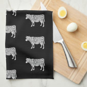 boer rundvleesvleeskartonnen snijdt kleine boer theedoek (Quarter Fold)