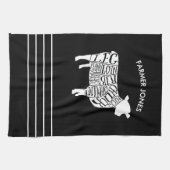 Boer schapenvlees Snijdt Keuken Handdoek Slager Ch (Horizontaal)