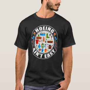 Boer schoffelen is niet makkelijk groenteplanten t t-shirt