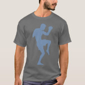 Boer Silhouette Powerful Combat Sports Design retr T-shirt (Voorkant)