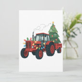 Boer Tractor Kerst Verlichting Tractor Kerstmis Aankondiging (Staand voorkant)