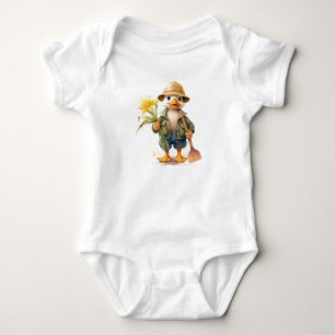 Boer Tuinman Duck Duckling met Planten Romper