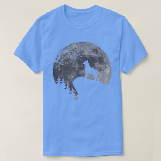 Boer Under Moon Halloween Dog Lovers  T-shirt (Design voorkant)