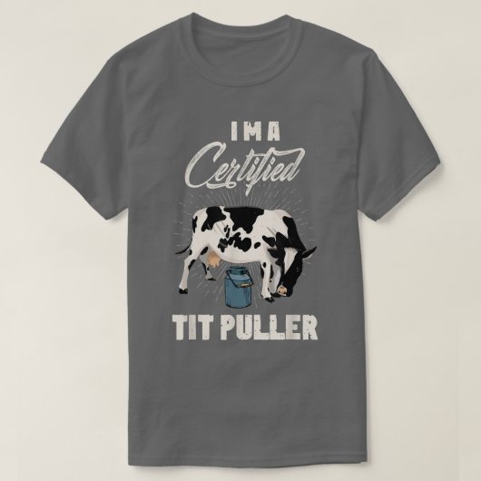 Boer van de Koe van de Koe van de erkende Tit pull T-shirt (Design voorkant)