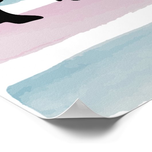 boer varkensvlees slager vlees snijdt kunst kleine poster (Hoek)