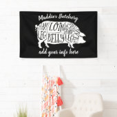 boer varkensvlees slager vlees snijdt kunst kleine spandoek (Insitu)