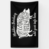 boer varkensvlees slager vlees snijdt kunst kleine spandoek (Verticaal)