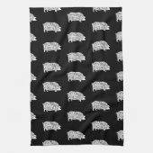 boer varkensvlees slager vlees snijdt kunst kleine theedoek (Verticaal)