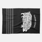 Boer Varkensvlees Snijdt Keuken Handdoek Slager Di (Horizontaal)